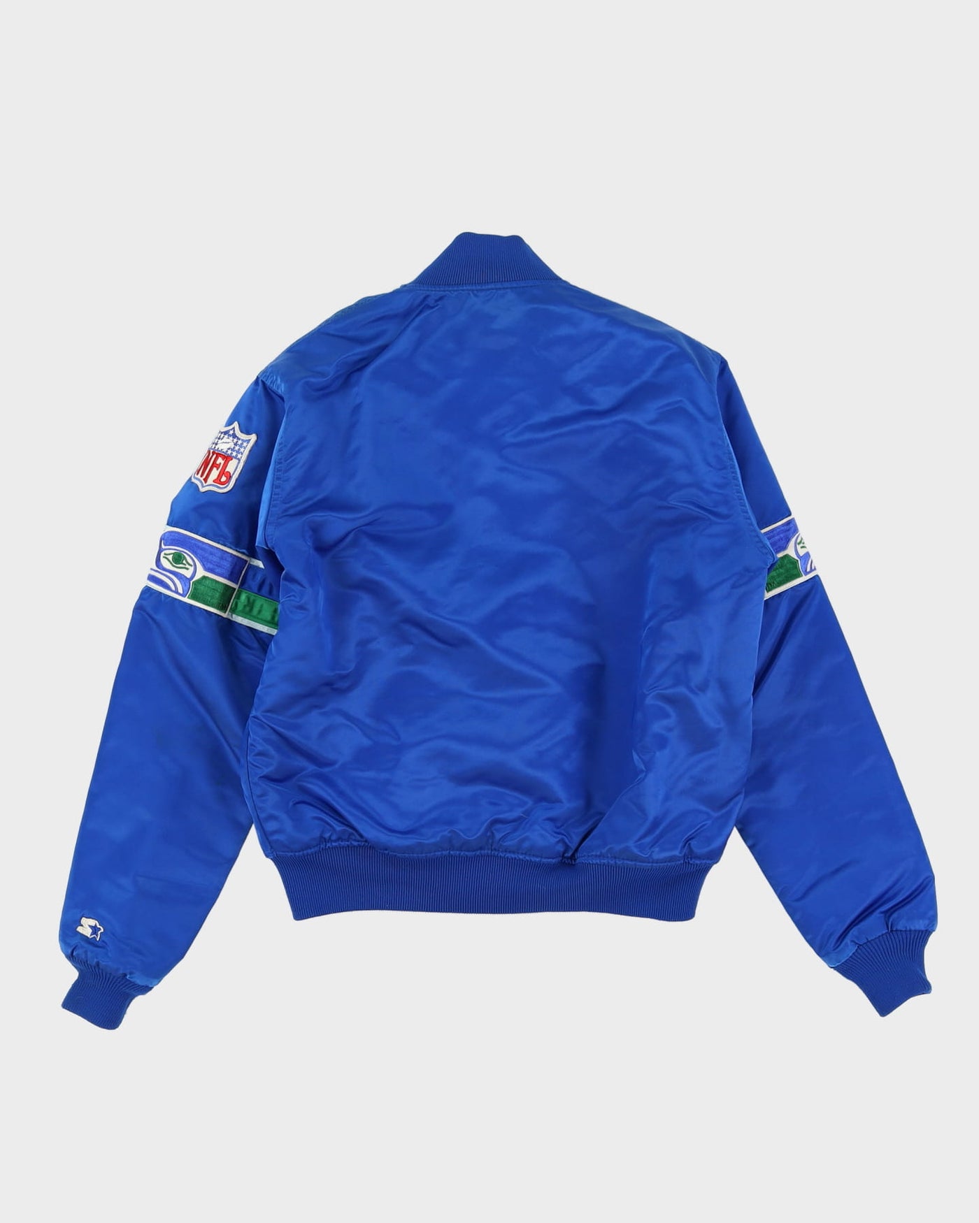 Vintage 90s Starter Seattle Seahawks NFL Satin Bomber Jacket - M