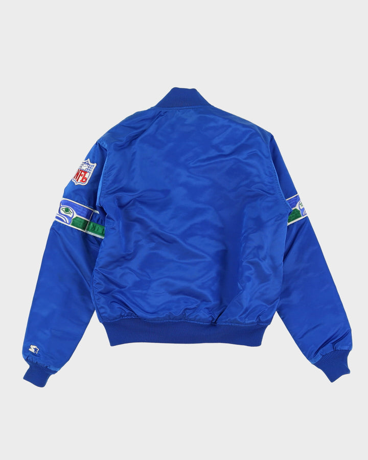 Vintage 90s Starter Seattle Seahawks NFL Satin Bomber Jacket - M