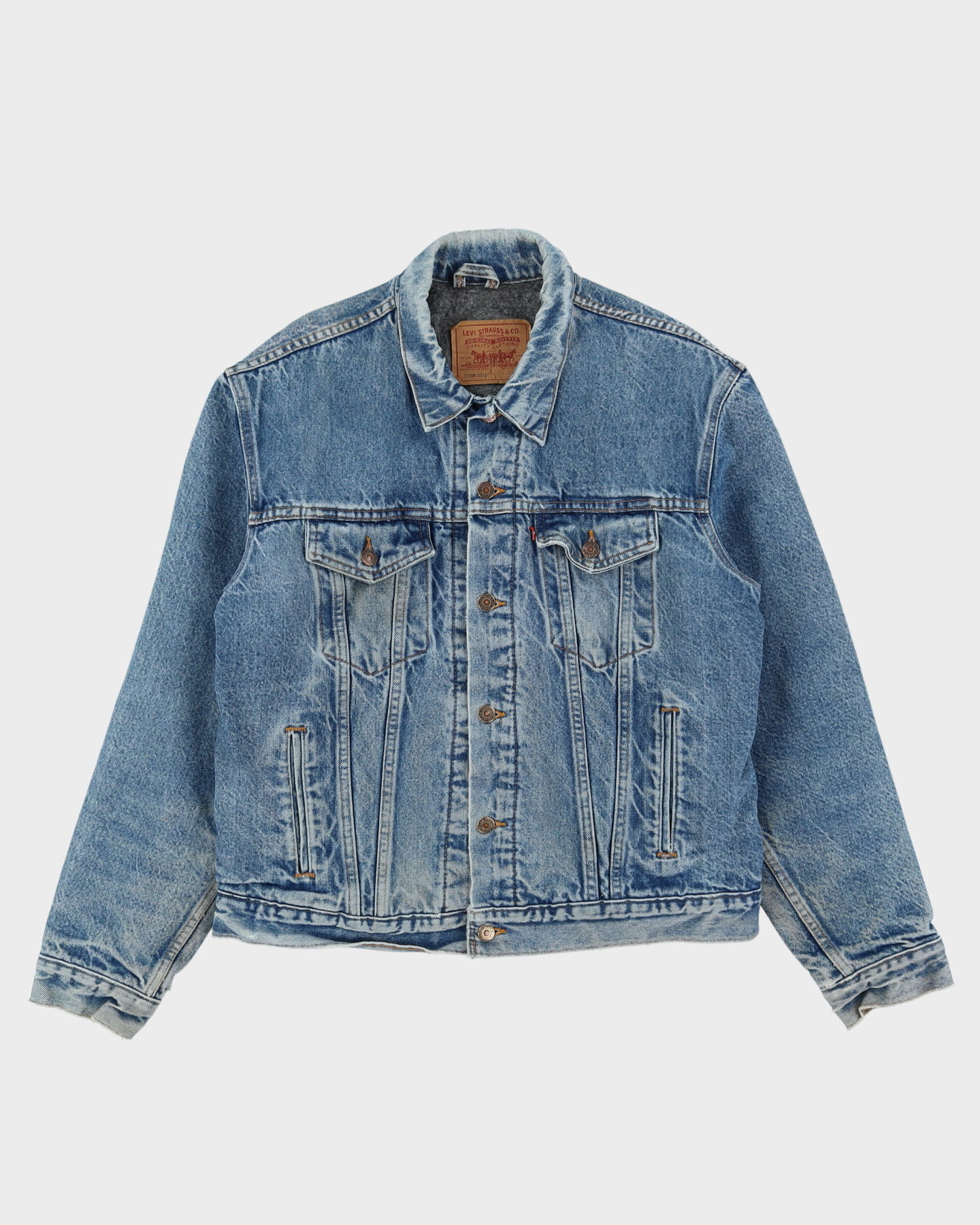 80s Levi's Blanket Lined Denim Jacket - L