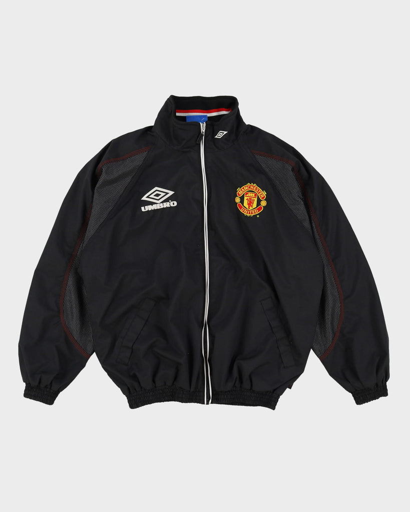 ウェア 90s Manchester Unitd UMBRO Winter Jacket 90s Manchester United Oversized Umbro Black Windbreaker Coach
