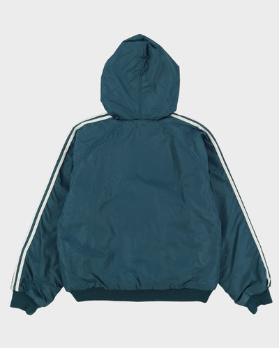 90s Adidas Green / Grey Reversible Windbreaker Jacket - L