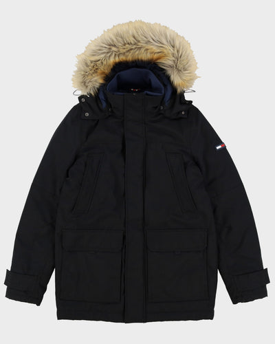 Tommy Hilfiger Black Hooded Puffer Jacket - S