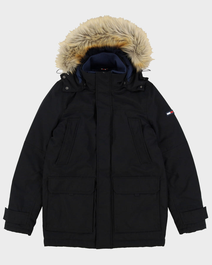 Tommy Hilfiger Black Hooded Puffer Jacket - S