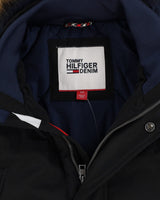 Tommy Hilfiger Black Hooded Puffer Jacket - S