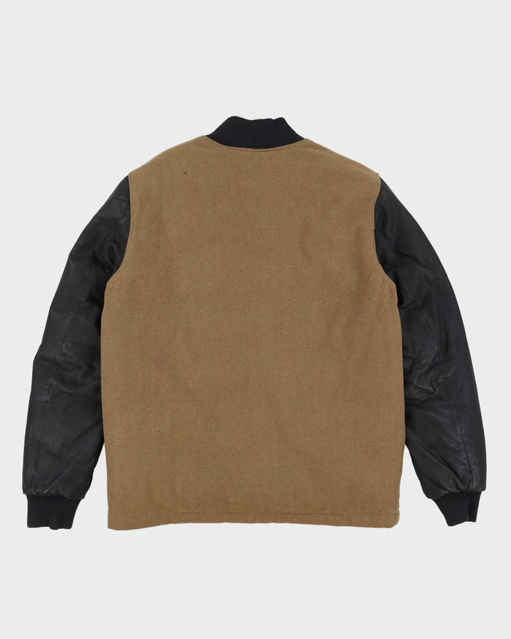 Nike Beige / Black Padded Bomber Jacket - M