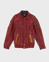 1980 Burgundy Leather Jacket - S