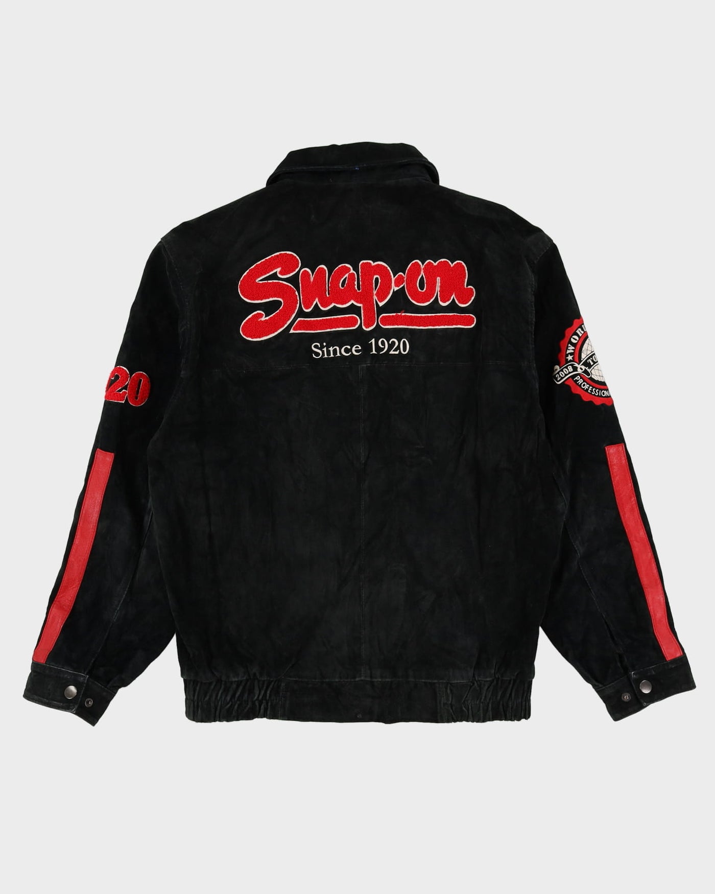 Snap-On Black / Red Suede Jacket - M