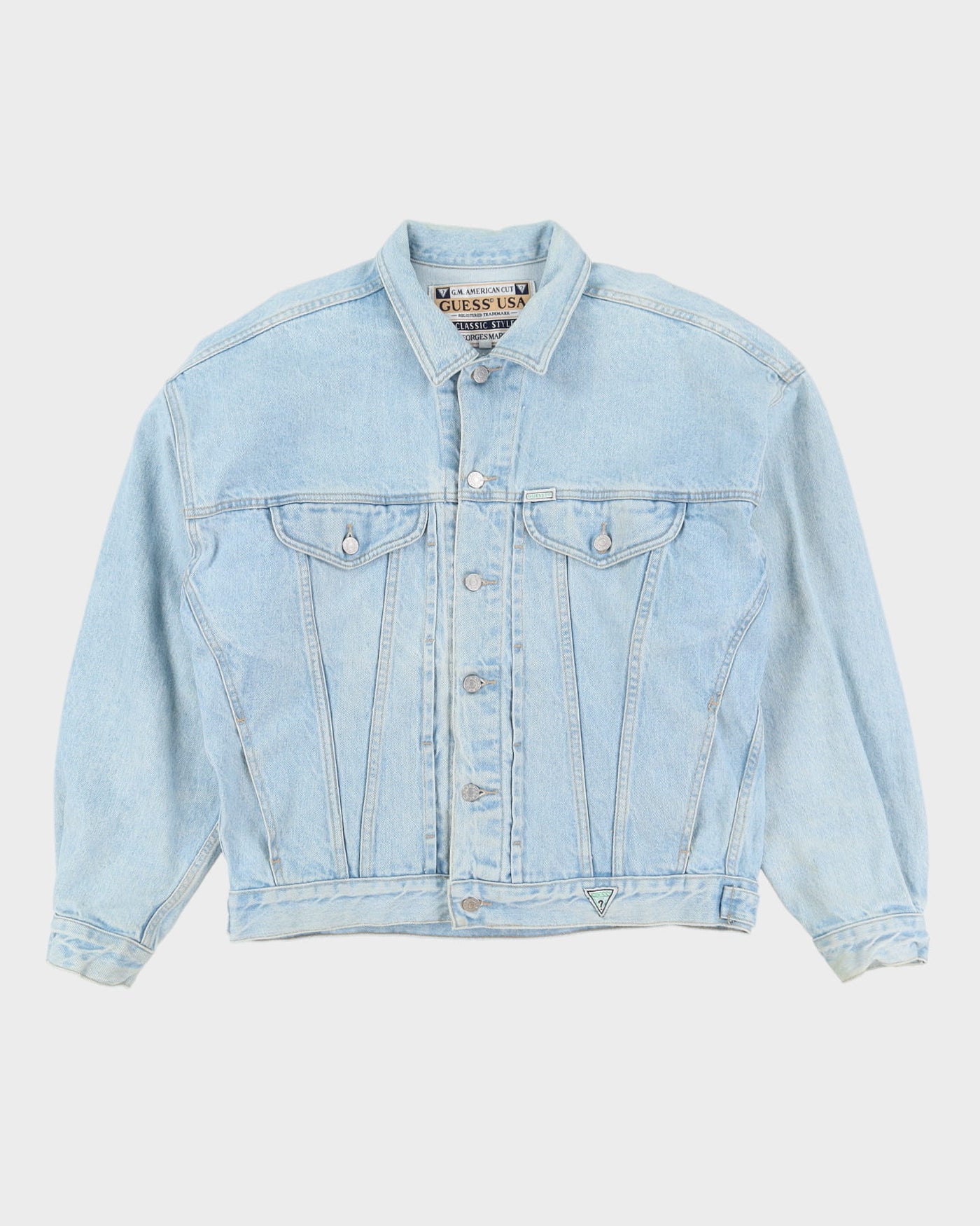 90s Guess Light Wash Blue Denim Jacket - XL