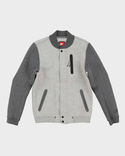 Nike Grey Full Zip Bomber Jacket - S