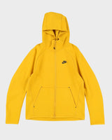Nike Yellow Full Zip Hooded Track / Tech Jacket - S
