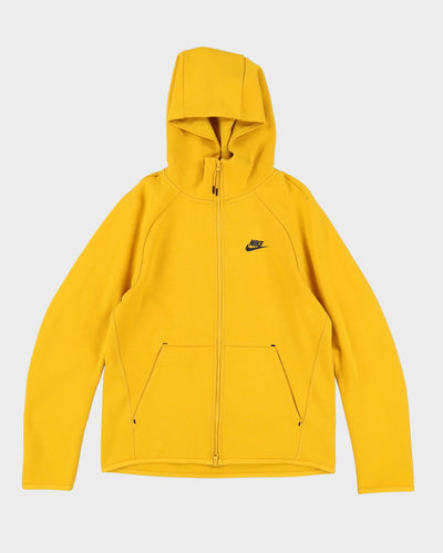 Nike Yellow Full Zip Hooded Track / Tech Jacket - S