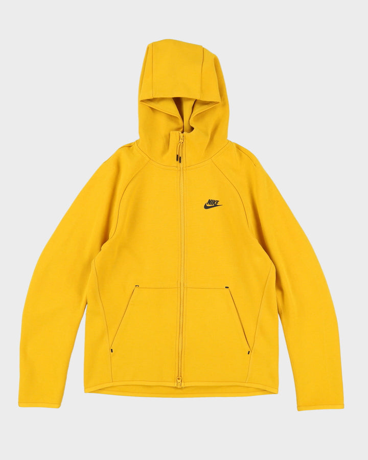 Nike Yellow Full Zip Hooded Track / Tech Jacket - S