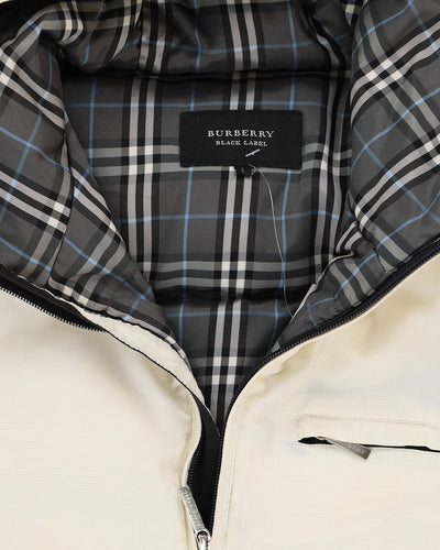 Burberry Black Label White Puffer Jacket - L