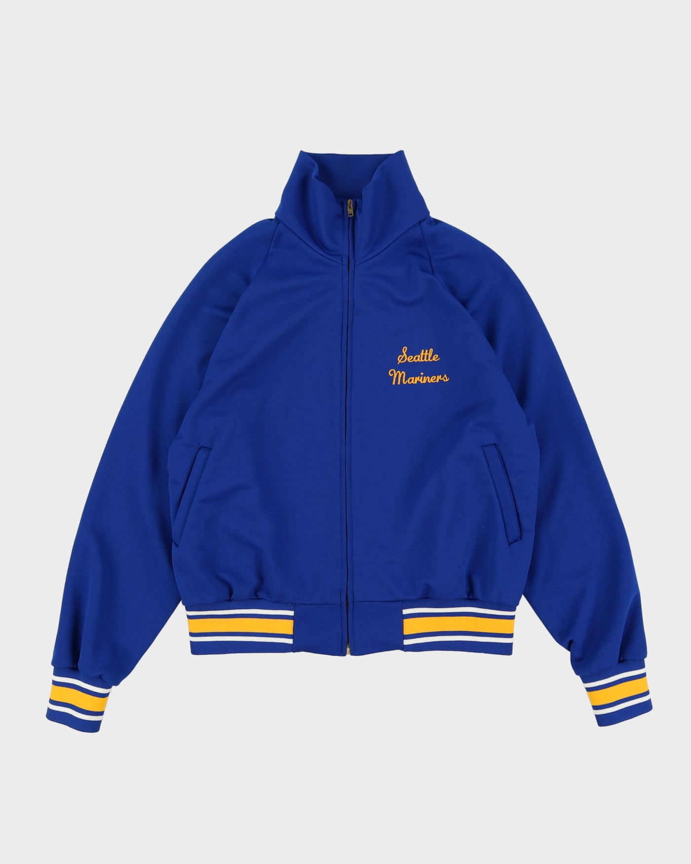 80s MLB Seattle Mariners Blue Track Jacket - M