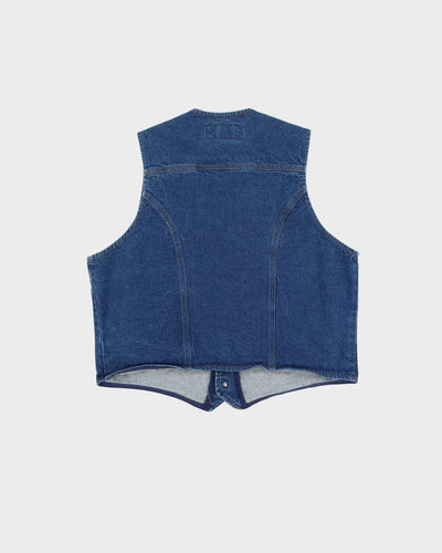 Wrangler Blue Sleeveless Denim Waistcoat Jacket - XL