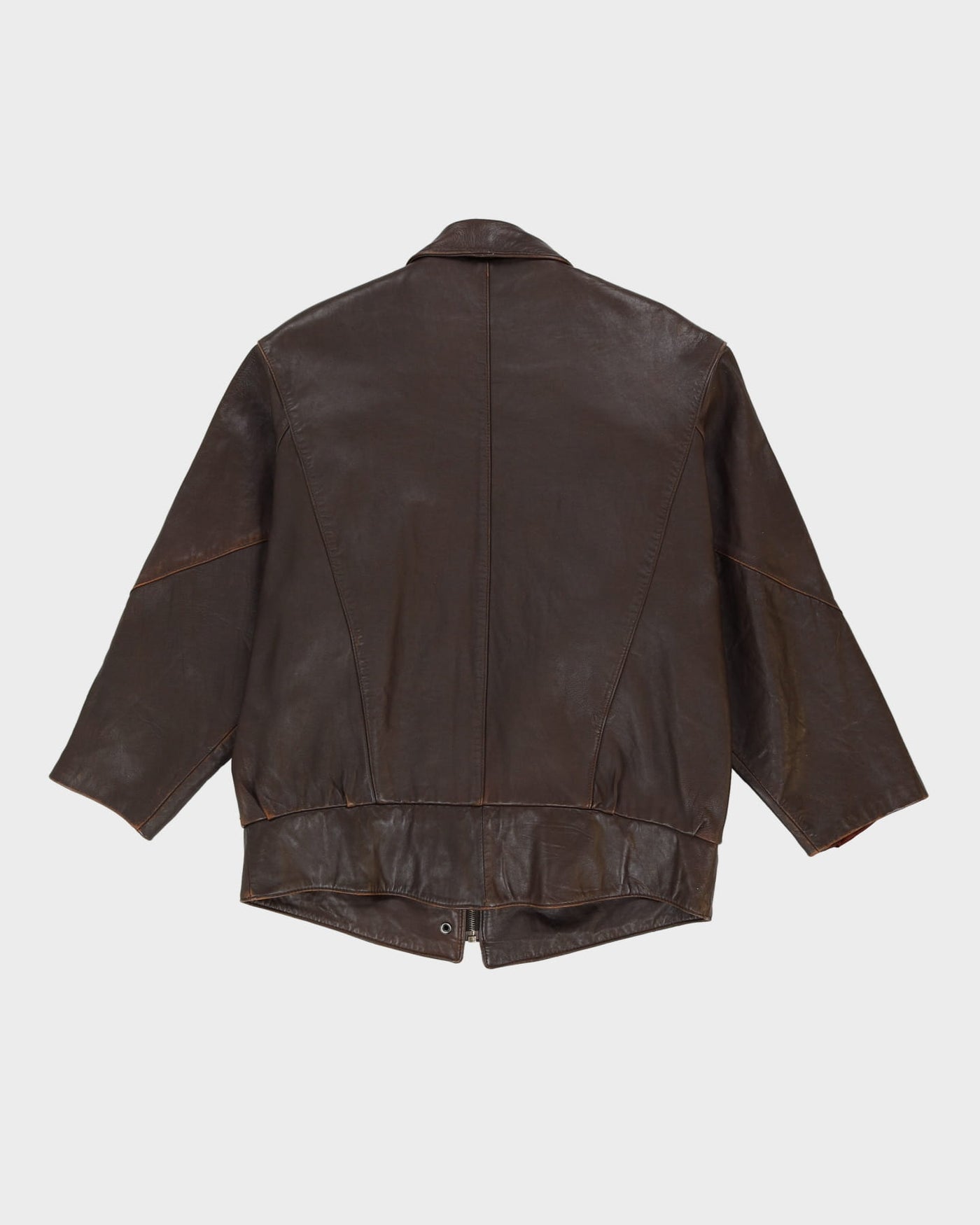 90s Brown Leather Jacket - L