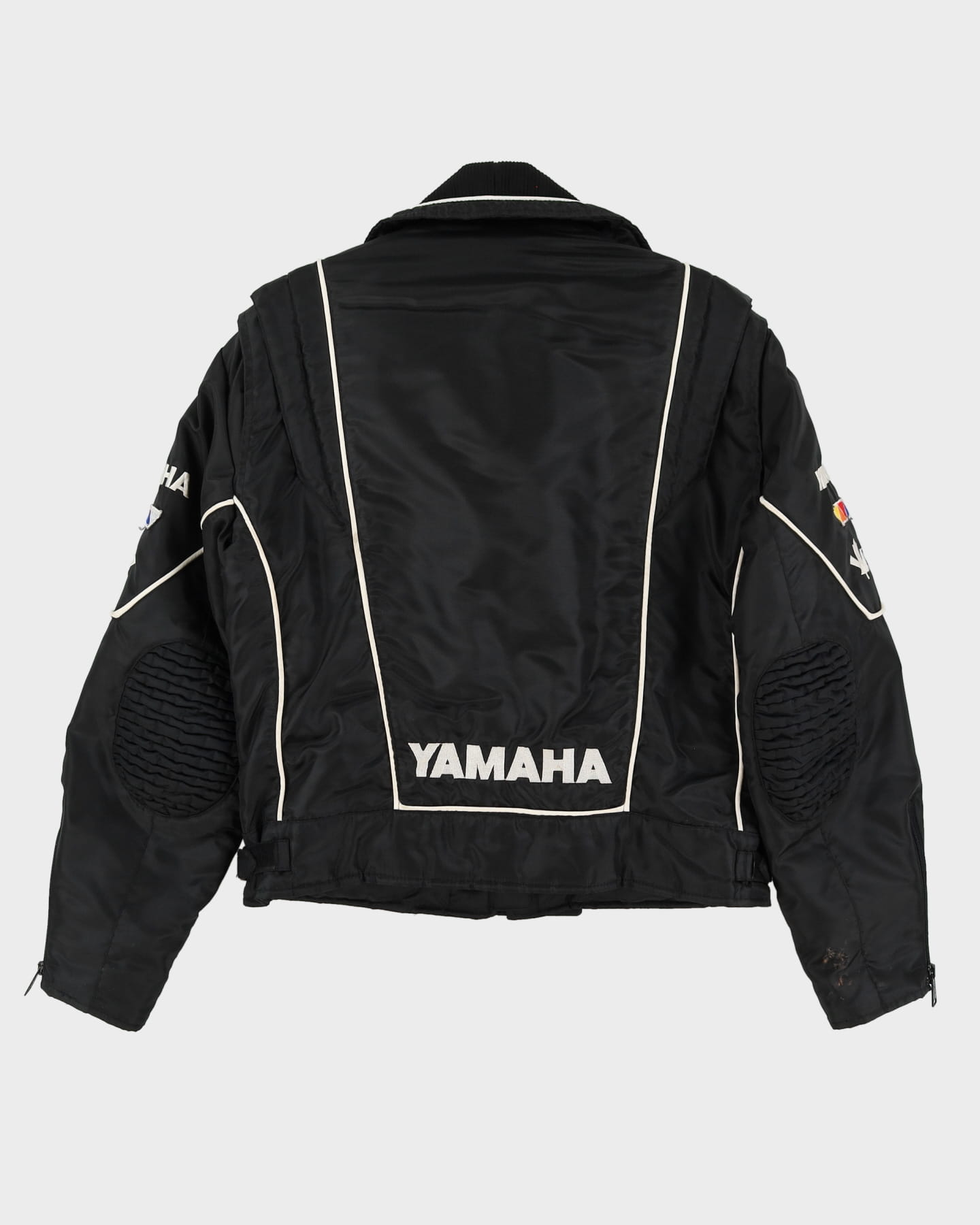 80s Yamaha Black Biker Jacket - M