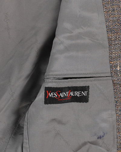 Yves Saint Laurent 1970s Wool Tweed Blazer Jacket - XXXS
