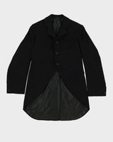 1960s Black Wool Dinner Tails Jacket - XXS