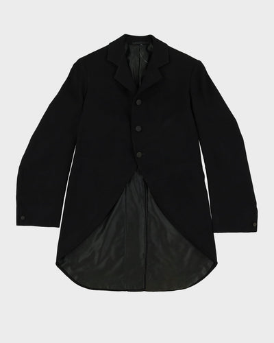 1960s Black Wool Dinner Tails Jacket - XXS