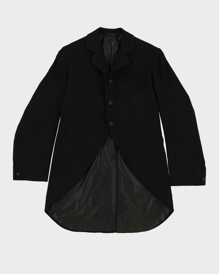 1960s Black Wool Dinner Tails Jacket - XXS