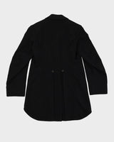 1960s Black Wool Dinner Tails Jacket - XXS