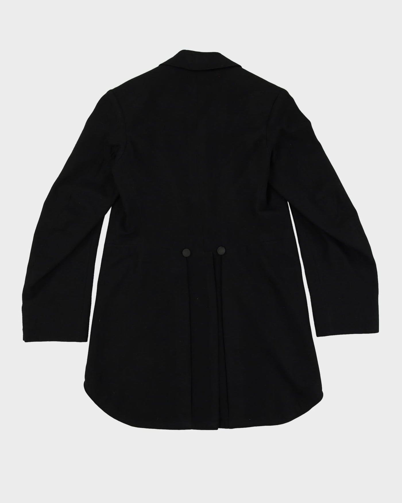 1960s Black Wool Dinner Tails Jacket - XXS