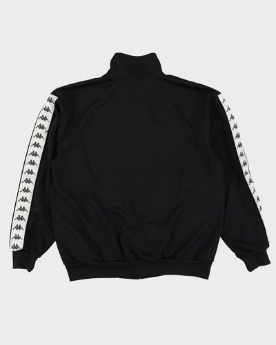 00s Kappa Front Logo Black Jacket - XL