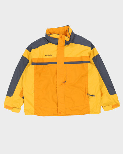 00s Columbia Yellow / Grey Hooded Anorak Jacket - XXL