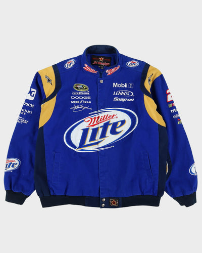 90s Nascar Miller Lite Blue Racing Jacket - XXL