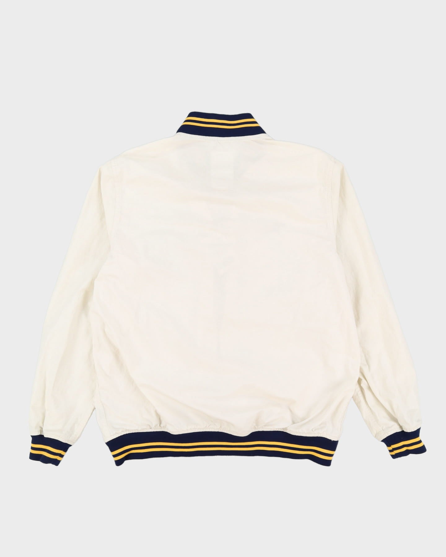 00s Stussy Squadron Screwballs White Bomber Jacket - XL