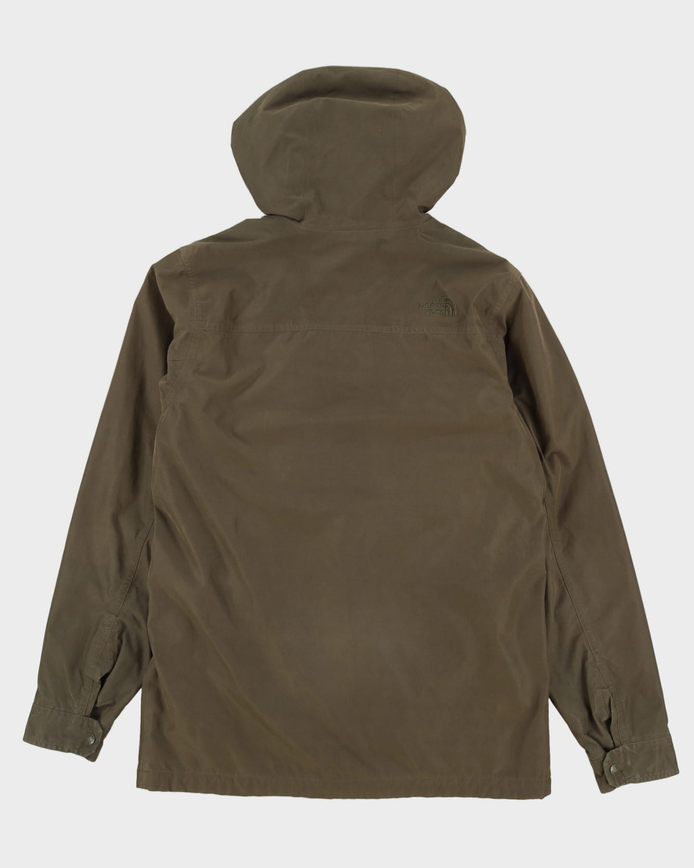 The North Face Green Fleece-Lined Hooded Rain Jacket - M