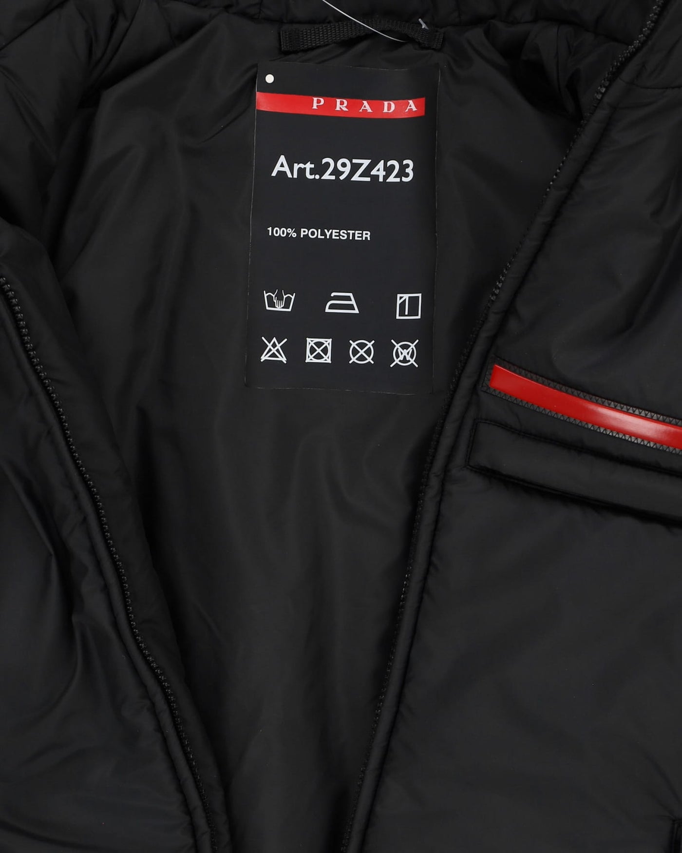 Prada Black Hooded Puffer Jacket - XS