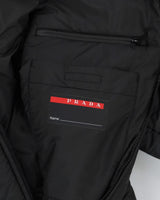 Prada Black Hooded Puffer Jacket - XS
