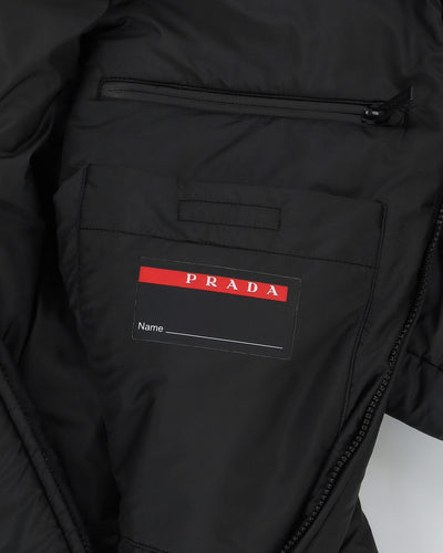Prada Black Hooded Puffer Jacket - XS