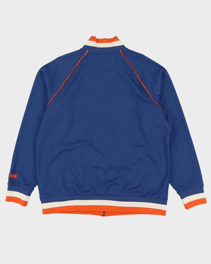 Vintage CCM NHL Edmonton Oilers Blue Track Jacket - XL