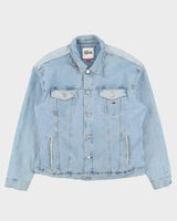 Tommy Hilfiger Embroidered Logo Blue Denim Jacket - XXL