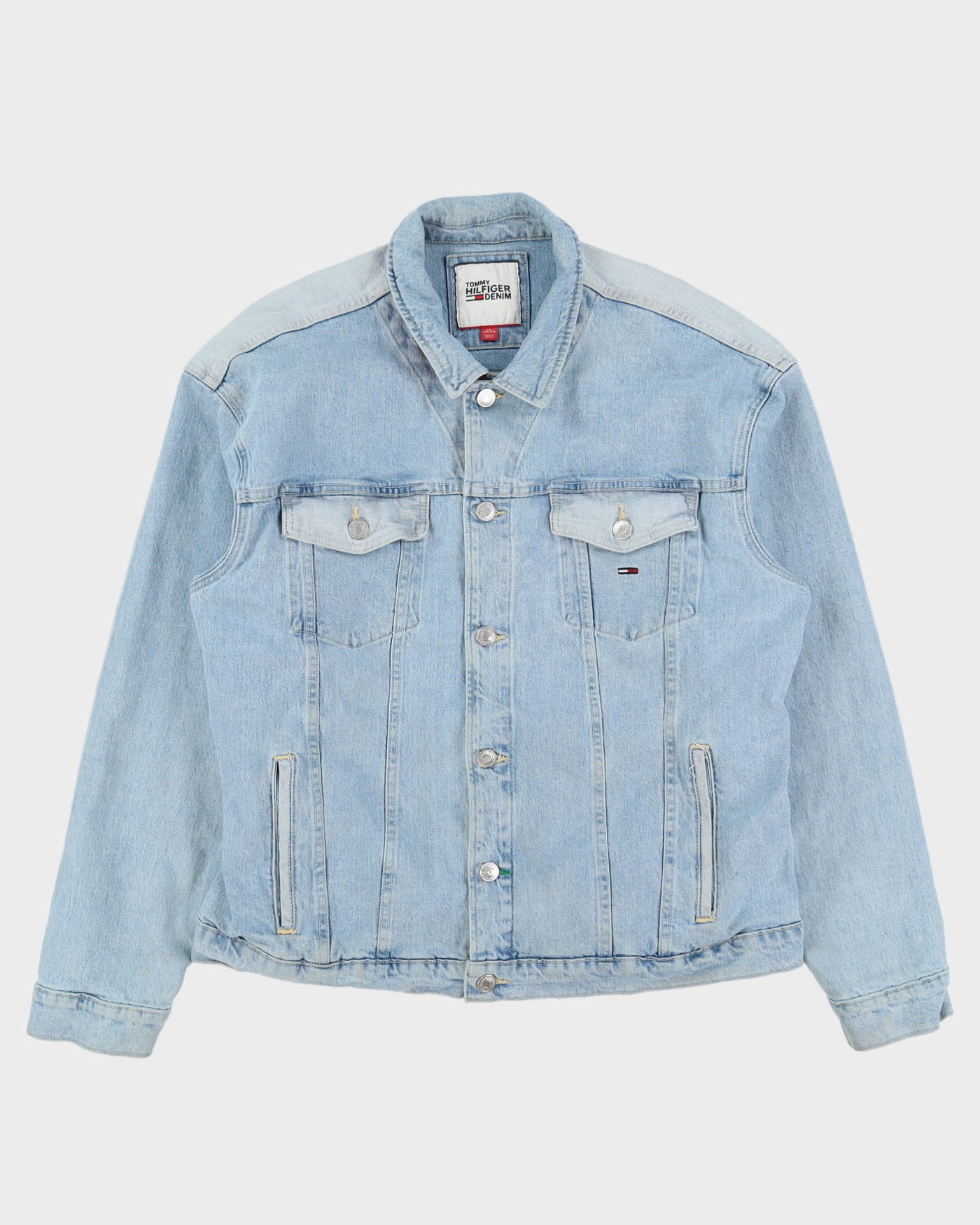 Tommy Hilfiger Embroidered Logo Blue Denim Jacket - XXL