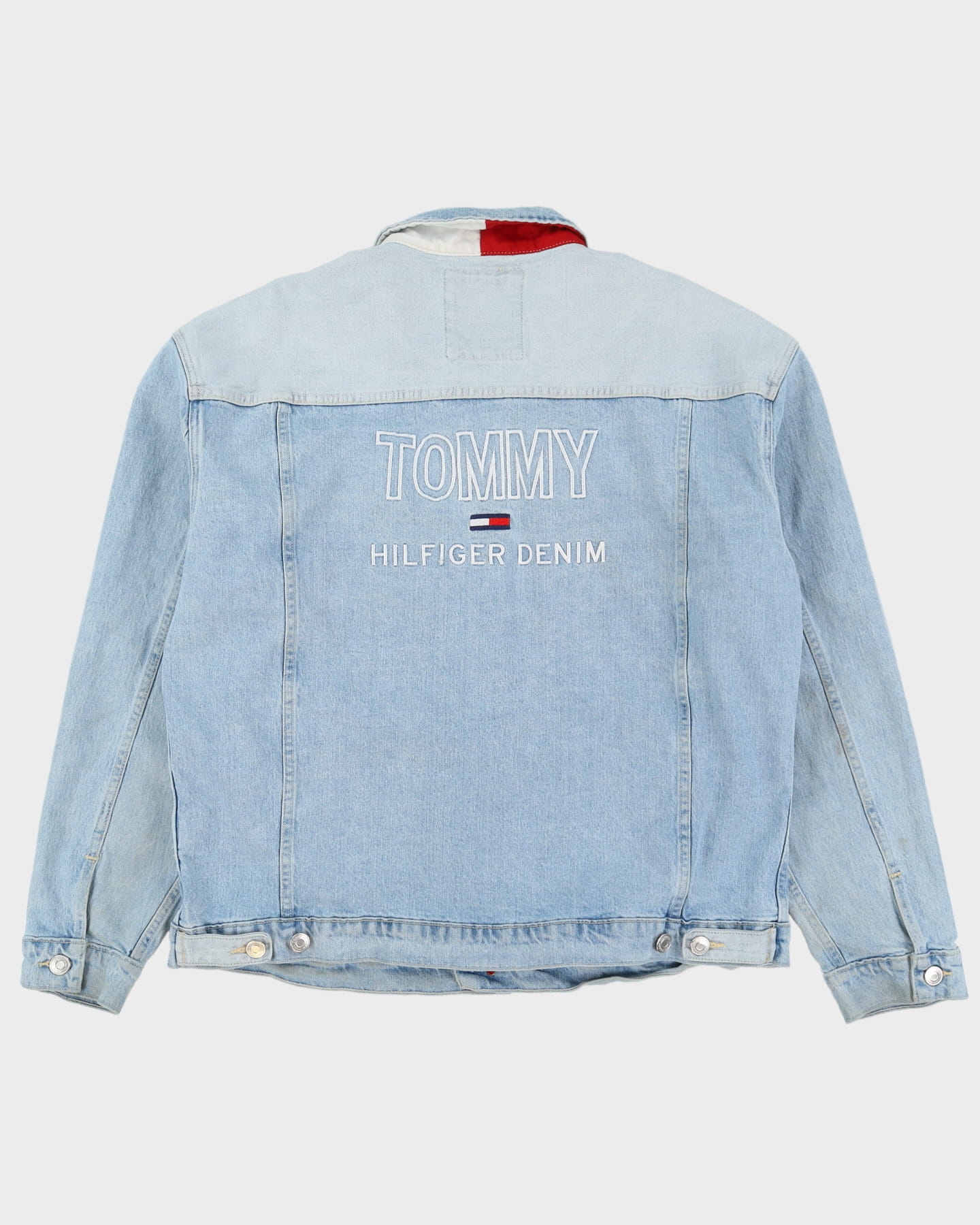 Tommy Hilfiger Embroidered Logo Blue Denim Jacket - XXL