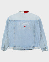 Tommy Hilfiger Embroidered Logo Blue Denim Jacket - XXL