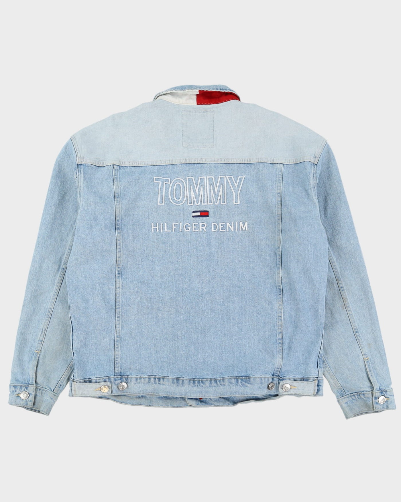 Tommy Hilfiger Embroidered Logo Blue Denim Jacket - XXL