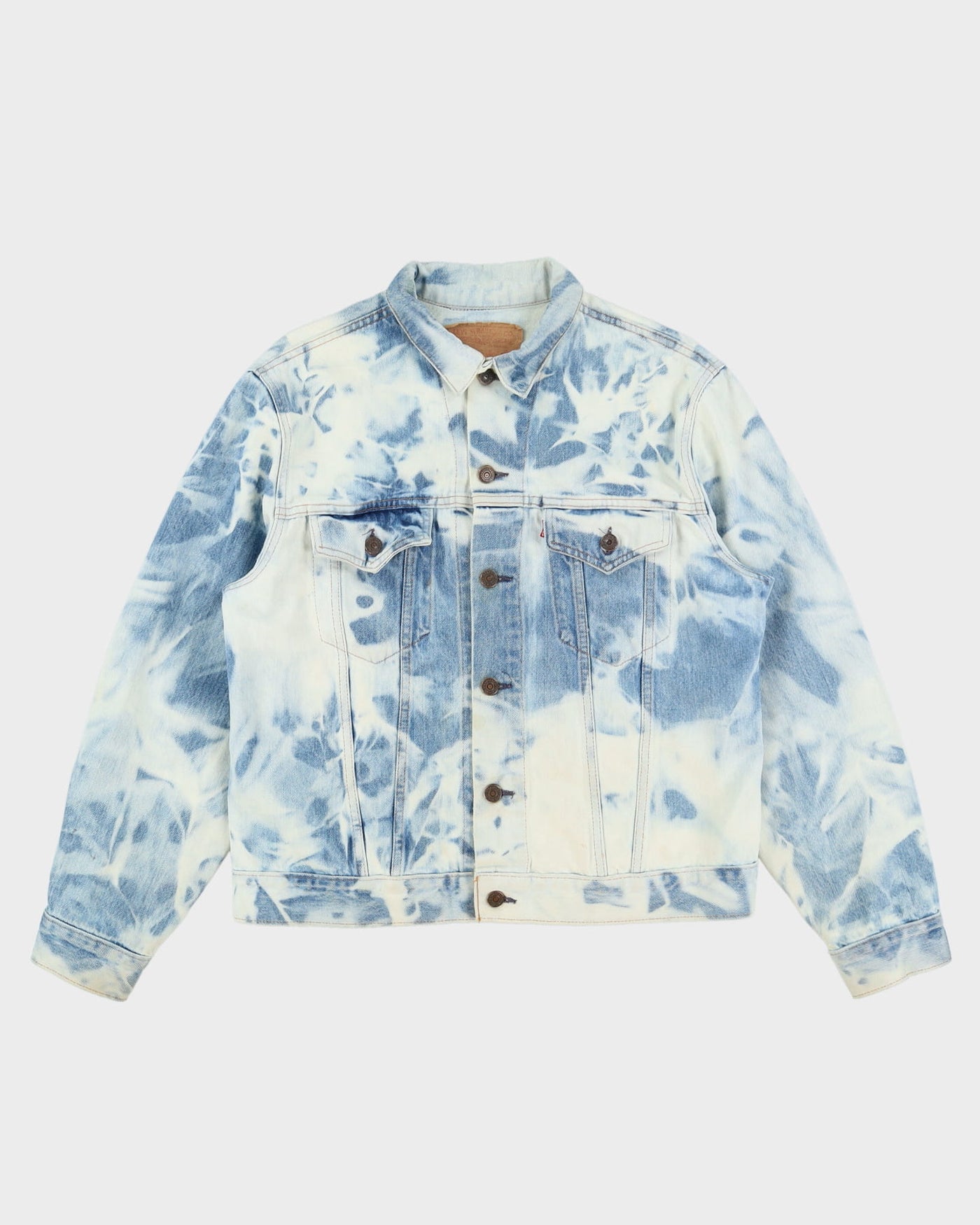 Vintage 80s Levi's Bleached Blue / White Denim Jacket - M