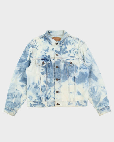 Vintage 80s Levi's Bleached Blue / White Denim Jacket - M
