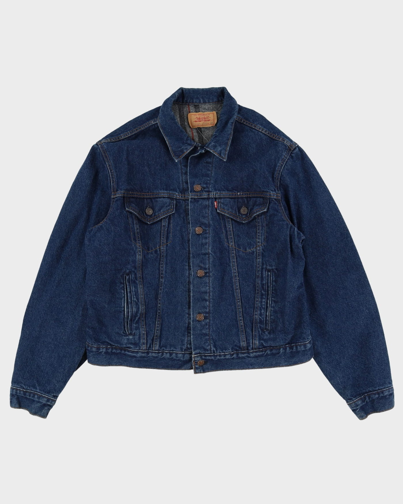 Vintage 80s Levi's Blanket Lined Blue Denim Jacket - L