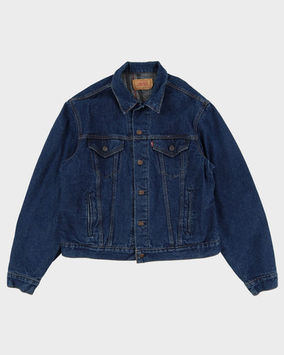 Vintage 80s Levi's Blanket Lined Blue Denim Jacket - L