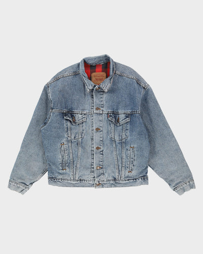 Vintage 90s Levi's Blanket Lined Blue Denim Jacket - L