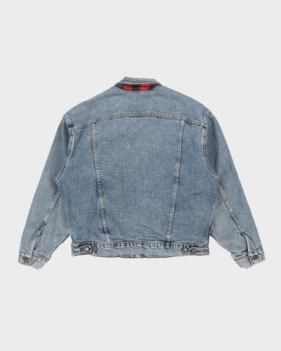 Vintage 90s Levi's Blanket Lined Blue Denim Jacket - L