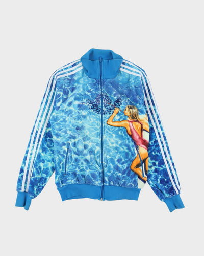 Adidas Calendar Girls July '83 Blue Sunbathing Print Track Jacket - M