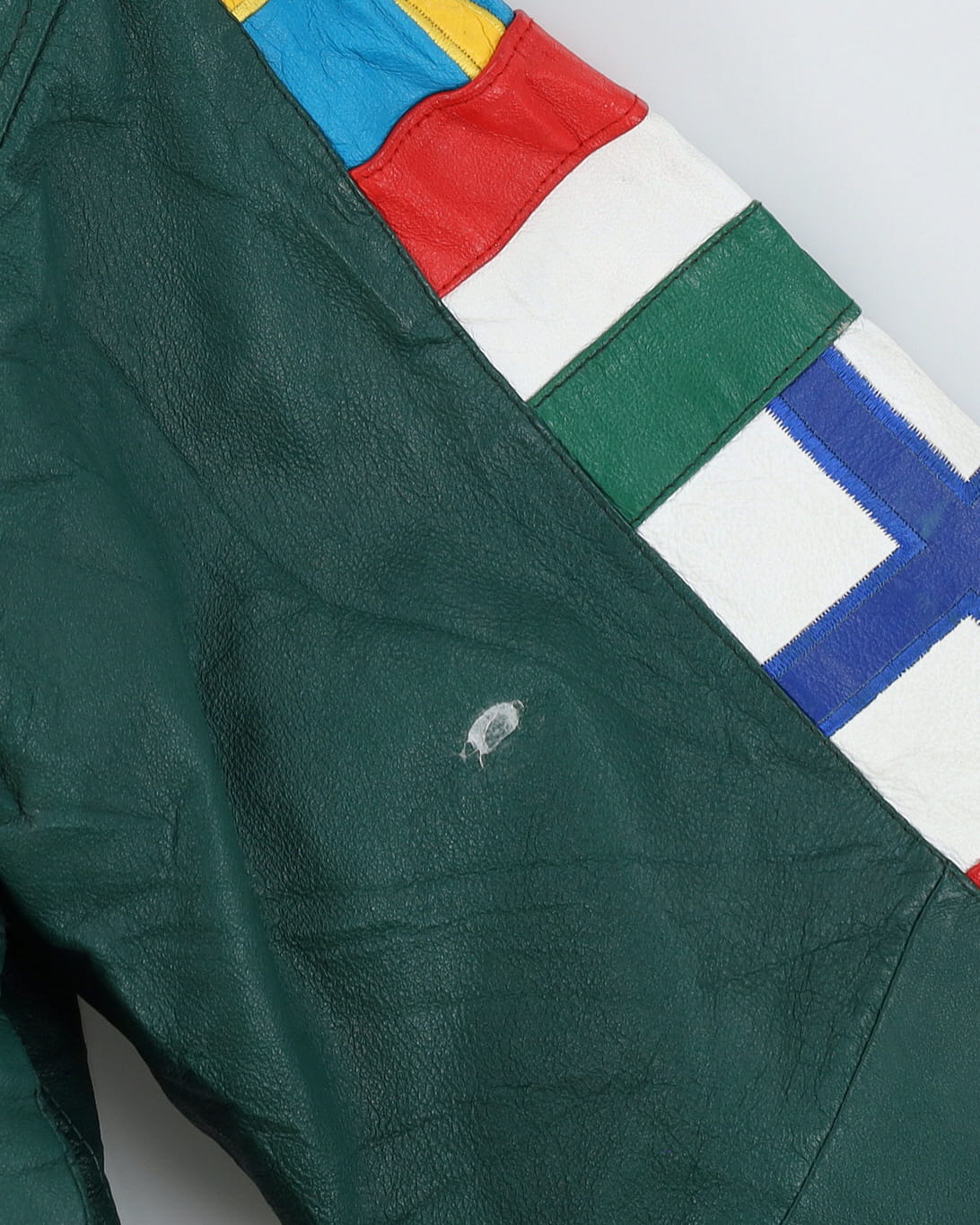 Vintage 1996 Atlanta Olympics Green American Toons Leather Jacket - XL