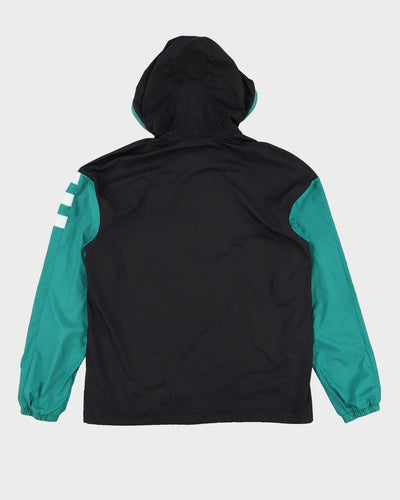 Adidas Neo Black / Green Hooded Anorak Rain Jacket - L
